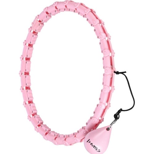 HHW11 PLUS SIZE HULA HOOP LIGHT PINK WITH WEIGHT HMS