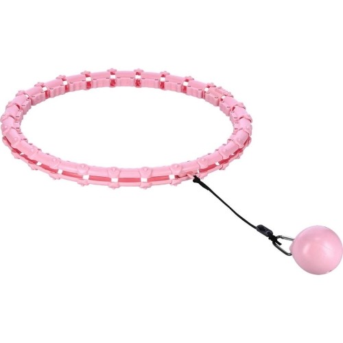 HHW11 PLUS SIZE HULA HOOP LIGHT PINK WITH WEIGHT HMS