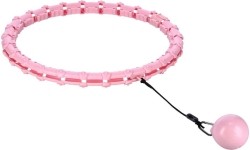 HHW11 PLUS SIZE HULA HOOP LIGHT PINK WITH WEIGHT HMS