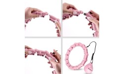 HHW11 PLUS SIZE HULA HOOP LIGHT PINK WITH WEIGHT HMS