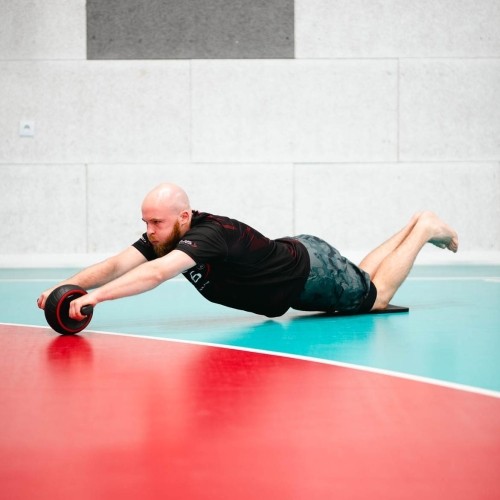 Kółko Roller do treningu mięśni brzucha z matą HMS WA14