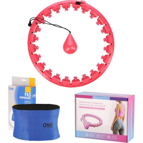 FH01 CZERWONE HULA-HOOP Z OBCIĄŻNIKIEM