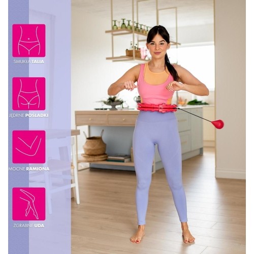 FH01 CZERWONE HULA-HOOP Z OBCIĄŻNIKIEM