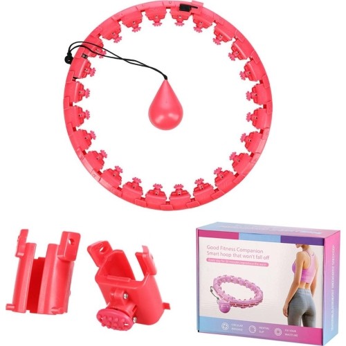 FH01 CZERWONE HULA-HOOP Z OBCIĄŻNIKIEM
