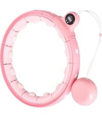 FH02 RÓŻOWE HULA HOP Z OBCIĄŻNIKIEM + LICZNIK