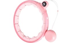 FH02 RÓŻOWE HULA HOP Z OBCIĄŻNIKIEM + LICZNIK