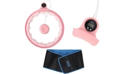 FH02 RÓŻOWE HULA HOP Z OBCIĄŻNIKIEM + LICZNIK