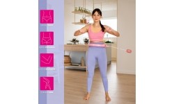 FH02 RÓŻOWE HULA HOP Z OBCIĄŻNIKIEM + LICZNIK