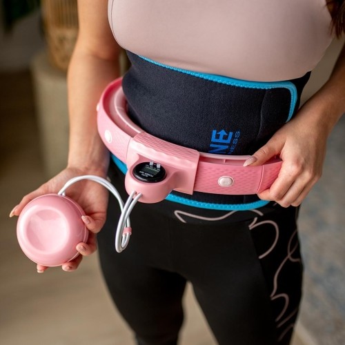 FH02 RÓŻOWE HULA HOP Z OBCIĄŻNIKIEM + LICZNIK