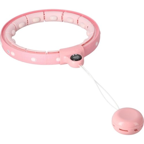 FH02 RÓŻOWE HULA HOP Z OBCIĄŻNIKIEM + LICZNIK