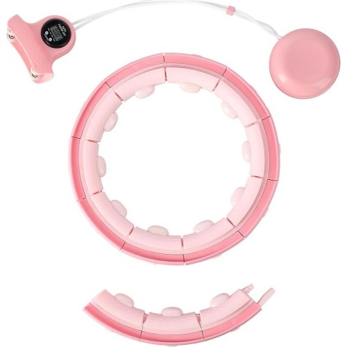 FH02 RÓŻOWE HULA HOP Z OBCIĄŻNIKIEM + LICZNIK