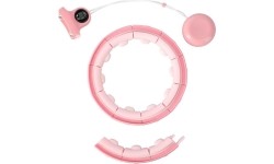 FH02 RÓŻOWE HULA HOP Z OBCIĄŻNIKIEM + LICZNIK