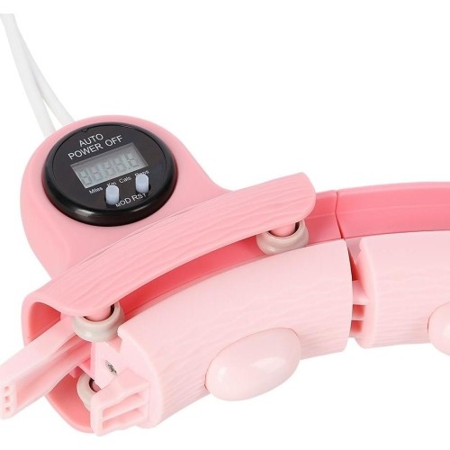 FH02 RÓŻOWE HULA HOP Z OBCIĄŻNIKIEM + LICZNIK