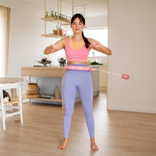 FH02 RÓŻOWE HULA HOP Z OBCIĄŻNIKIEM + LICZNIK