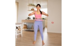 FH02 RÓŻOWE HULA HOP Z OBCIĄŻNIKIEM + LICZNIK