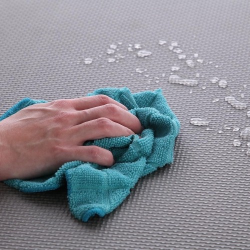 Gumowa podłoga, mata puzle do siłowni HMS MP10, Jasnoszary-Różowy-Ciemnoszary, 60x60x1 cm (9 szt.)