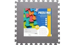 Gumowa podłoga, mata puzle do siłowni HMS MP10, Jasnoszary-Różowy-Ciemnoszary, 60x60x1 cm (9 szt.)