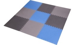 Mata treningowa składana MP-10, szaro-niebieska, 60x60x1cm, 9 szt.
