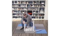 Mata treningowa składana MP-10, szaro-niebieska, 60x60x1cm, 9 szt.