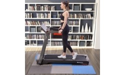 Mata treningowa składana MP-10, szaro-niebieska, 60x60x1cm, 9 szt.