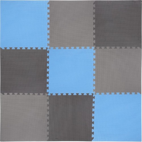 Mata treningowa składana MP-10, szaro-niebieska, 60x60x1cm, 9 szt.