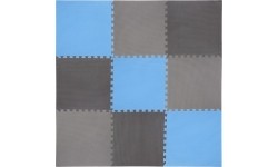 Mata treningowa składana MP-10, szaro-niebieska, 60x60x1cm, 9 szt.