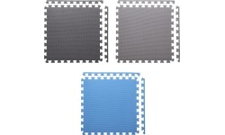 Mata treningowa składana MP-10, szaro-niebieska, 60x60x1cm, 9 szt.