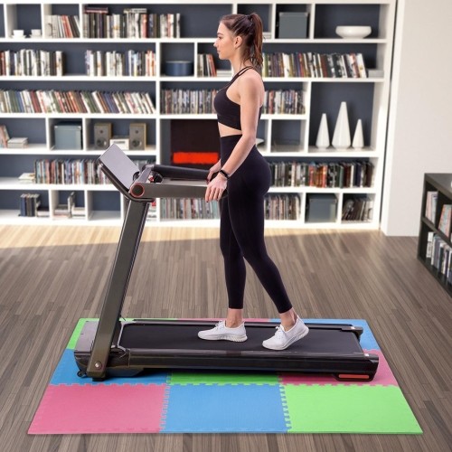 Gumowa podłoga, mata puzzle do siłowni MP10 Zielony-Niebieski-Czerwony, 60x60x1 cm (9 szt.)