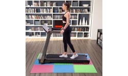 Gumowa podłoga, mata puzzle do siłowni MP10 Zielony-Niebieski-Czerwony, 60x60x1 cm (9 szt.)