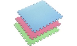 Gumowa podłoga, mata puzzle do siłowni MP10 Zielony-Niebieski-Czerwony, 60x60x1 cm (9 szt.)