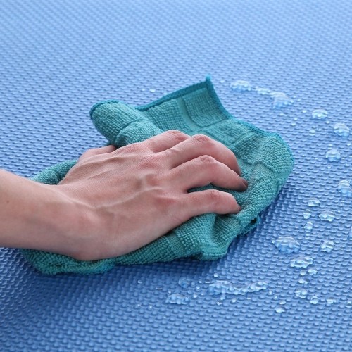 Gumowa podłoga, mata puzzle do siłowni MP10 Zielony-Niebieski-Czerwony, 60x60x1 cm (9 szt.)