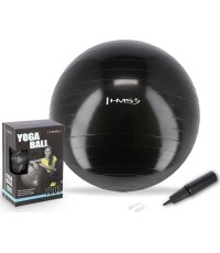 YB01 NOWA 75CM CZARNA PIŁKA GIMNASTYCZNA HMS