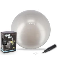 YB01 NOWA 65CM SZARA PIŁKA GIMNASTYCZNA HMS