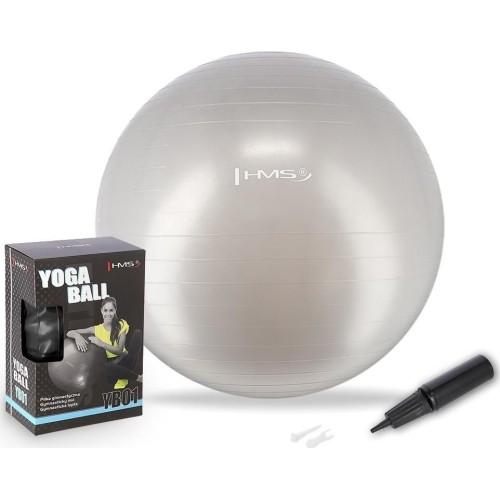 YB01 NOWA 65CM SZARA PIŁKA GIMNASTYCZNA HMS