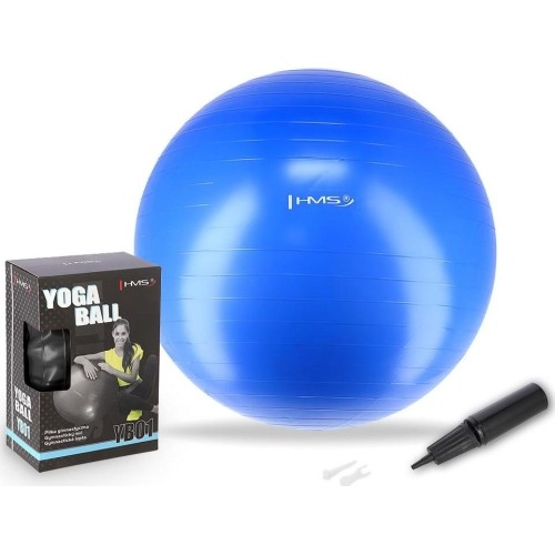 YB01 NOWA 55CM NIEBIESKA PIŁKA GIMNASTYCZNA HMS