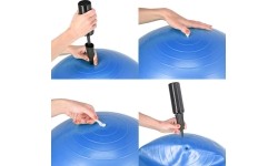 YB01 NOWA 55CM NIEBIESKA PIŁKA GIMNASTYCZNA HMS