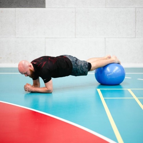 YB01 NOWA 55CM NIEBIESKA PIŁKA GIMNASTYCZNA HMS