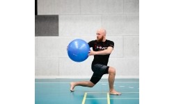 YB01 NOWA 55CM NIEBIESKA PIŁKA GIMNASTYCZNA HMS