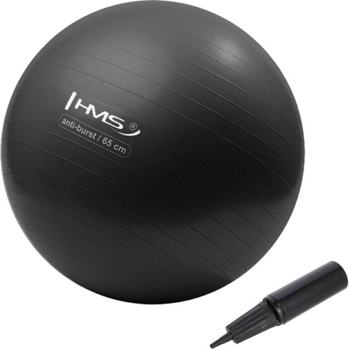 YB02 NOWA 65CM CZARNA PIŁKA GIMNASTYCZNA HMS
