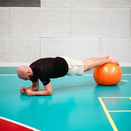 YB02 NOWA 55CM POMARAŃCZOWA PIŁKA GIMNASTYCZNA HMS