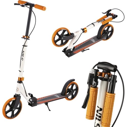 Biało-pomarańczowa hulajnoga HM0107 Nils Extreme