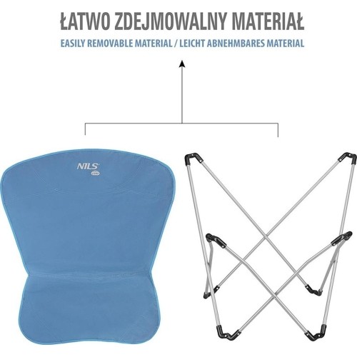 NC3051 NIEBIESKIE KRZESŁO KEMPINGOWE NILS CAMP