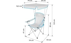 NC3087 SZARA OSŁONA PRZECIWSŁONECZNA NA KRZESŁO KEMPINGOWE NILS CAMP