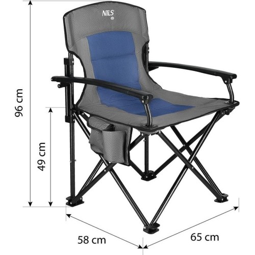 NC3075 NIEBIESKIE KRZESŁO KEMPINGOWE NILS CAMP
