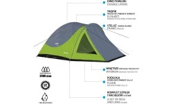Zielono-szary namiot kempingowy NC6006 Discovery Nils Camp