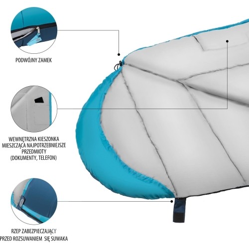 NC2012 SZARO-NIEBIESKI ŚPIWÓR NILS CAMP