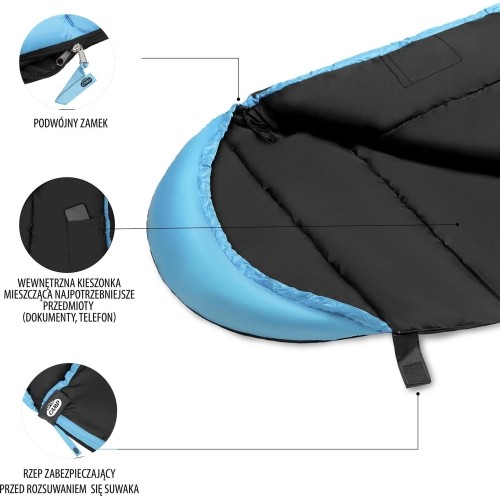 NC2012 CZARNO-NIEBIESKI ŚPIWÓR NILS CAMP
