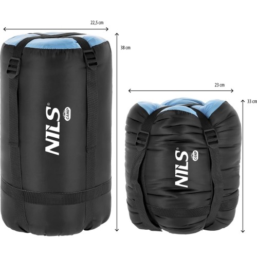 NC2012 CZARNO-NIEBIESKI ŚPIWÓR NILS CAMP