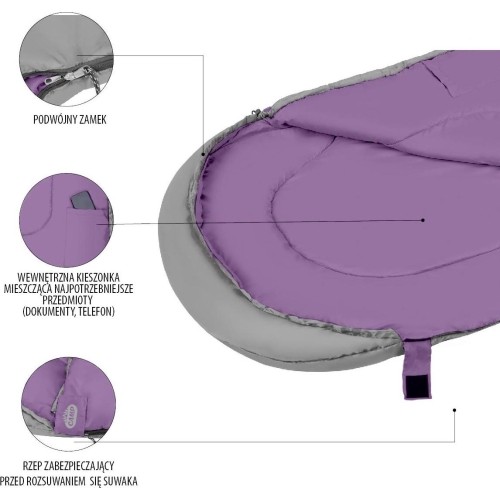 NC2008 SZARO-FIOLETOWY ŚPIWÓR ROZMIAR M NILS CAMP