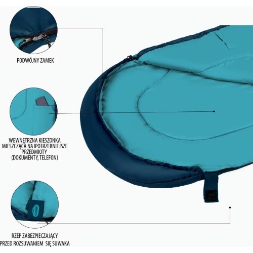 NC2008 NIEBIESKI-JASNONIEBIESKI ŚPIWÓR ROZMIAR L NILS CAMP